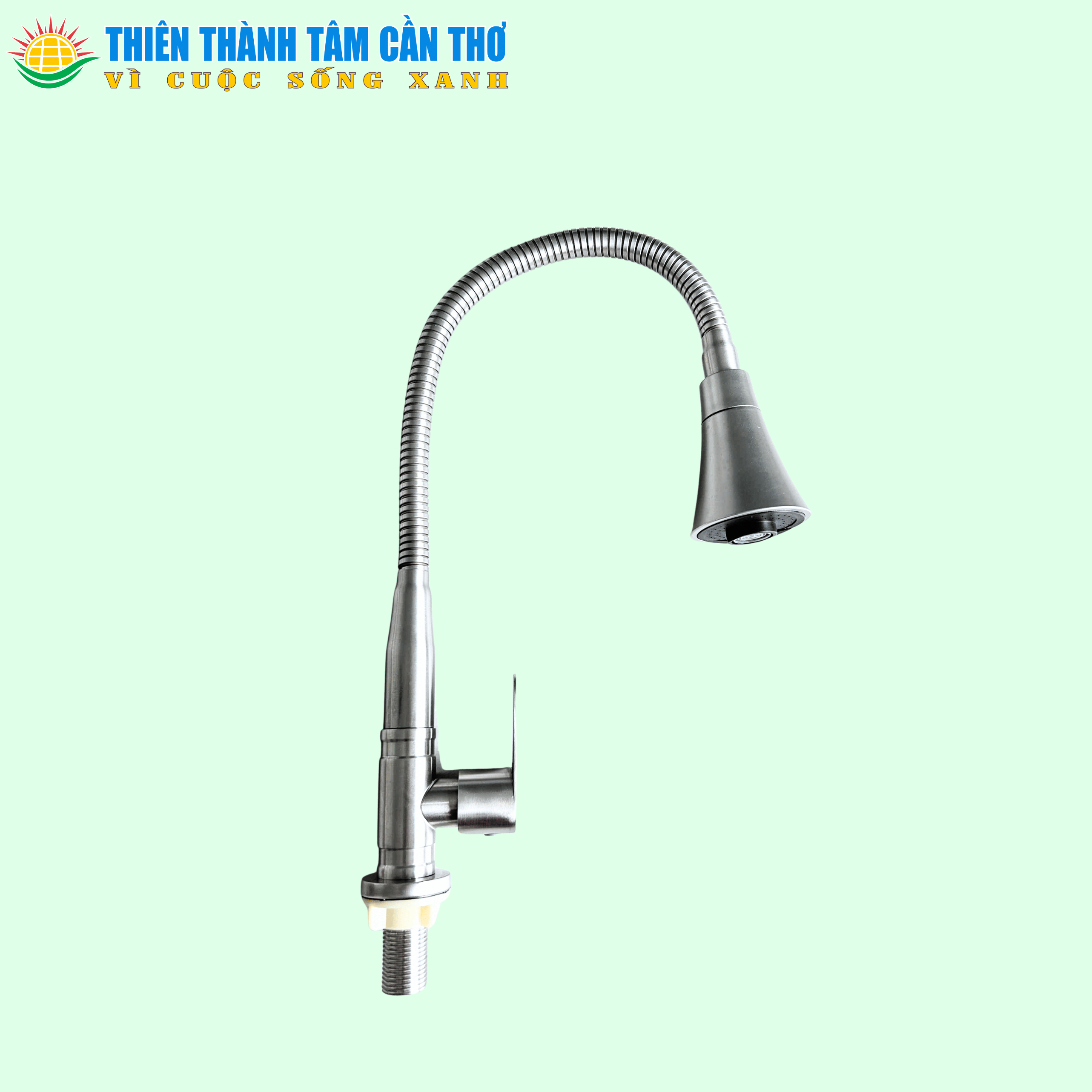 Vòi rửa chén lạnh hình loa V402 (inox304)